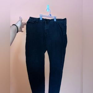 Forever 21 Plus Black Plain Straight Stretch Jeans